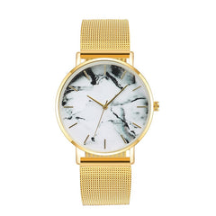 Fashion Rose Gold Color Mesh Band Quartz Watches