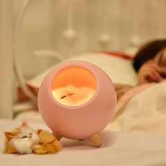 LED Cat Light USB Touch Night Light Bionic Cat Stepless Dimming Atmosphere Night Light Room Decoration Lamp Holiday Gift