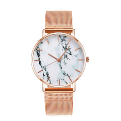 Fashion Rose Gold Color Mesh Band Quartz Watches