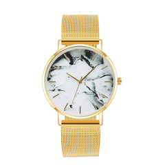 Fashion Rose Gold Color Mesh Band Quartz Watches